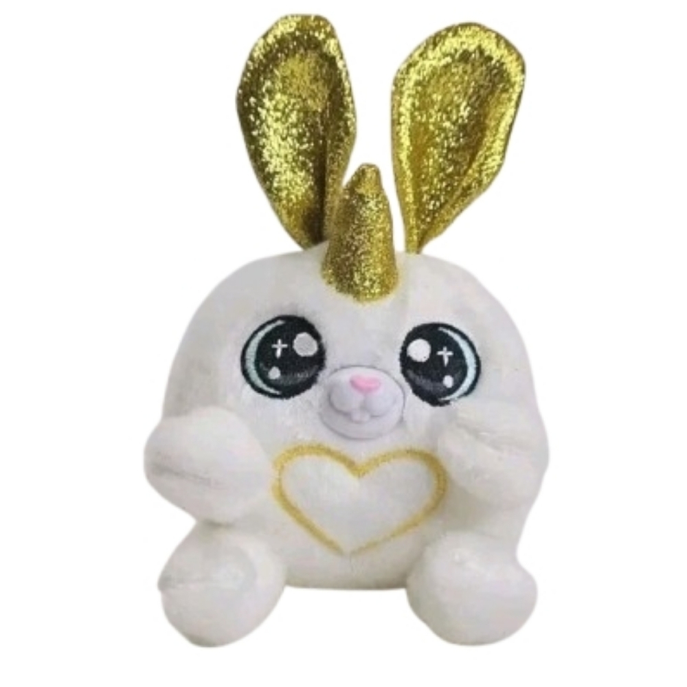 Zuru Rainbowcorn Plush White Bunny Rabbit Blue Heart Belly Wings Stuffed Animal
